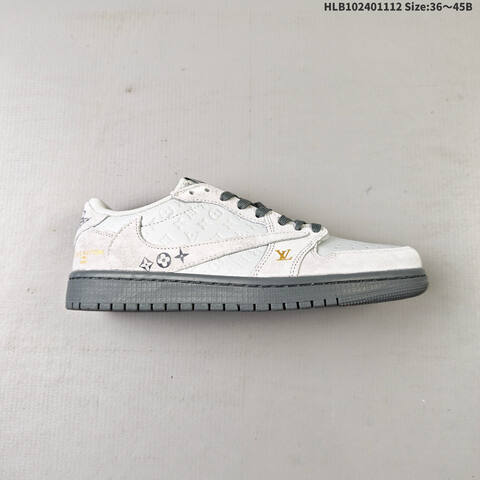 Jordan Air Jordan 1 Low x Travis Scott Light Grey White EU 36-45 Casual - Unisex (BS-63847)