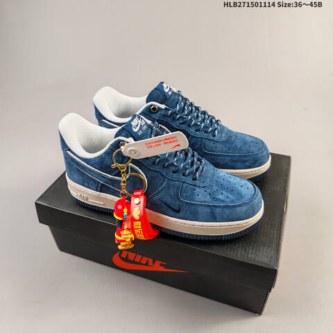 Nike Air Force 1 07 DY9867-104 Navy Blue White EU 36-45 Sneaker - Unisex (BS-63728)