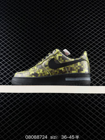 Nike Air Force 1 07 Black Lime Green Metallic Silver EU 36-45 Lifestyle - Unisex (BS-69877)