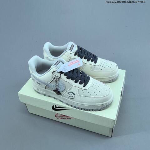 Nike Air Force 1 07 LV8 Off White Grey Dark Green EU 36-45 Sneaker - Unisex (BS-60917)