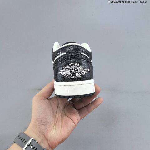 Jordan Air Jordan 1 Low SE Black White With Pale Pink Laces 35 5 47 5 Lifestyle - Unisex (BS-66034)