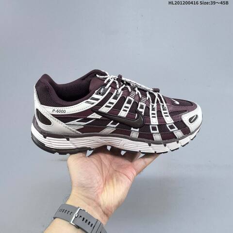 Nike P-6000 Black Dark Grey Silver White EU 39-45 Running Shoe - Unisex BS-60704