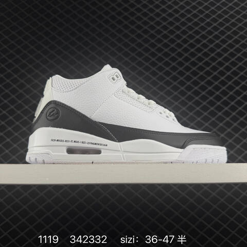 Jordan Air Jordan 3 Retro Black Silver White Gold EU 36-47 Basketball Shoe - Unisex BS-80242