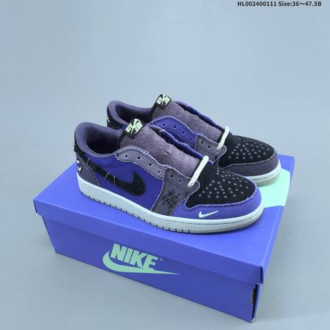 Jordan Air Jordan 1 Low OG Zion Williamson Regency Purple Dark Raisin Black 36-47 5 Basketball - Unisex (BS-67012)