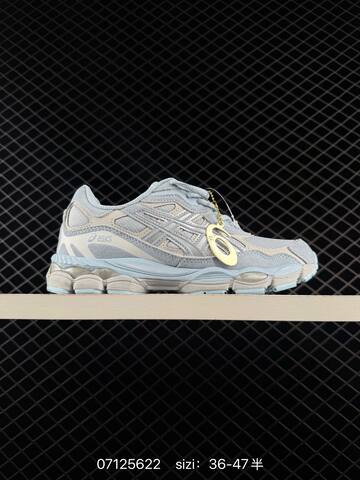 ASICS GEL-NYC Light Blue Cream Silver Grey EU 36-47 Running Shoe Running Sneakers - Unisex BS-81742