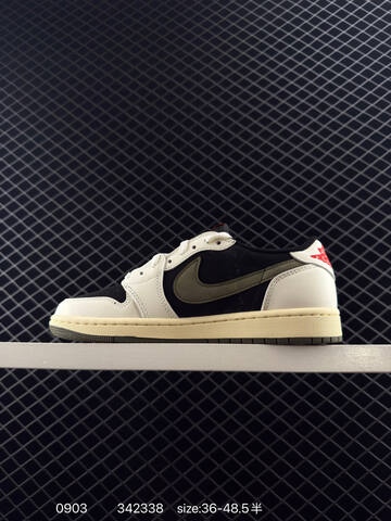 Jordan Air Jordan 1 Low OG SP Travis Scott Olive Sail Black Olive Red Cream EU 36-48 5 Sneaker - Unisex BS-80778