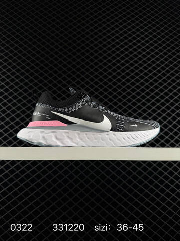Nike Zoom React Infinity Run Flyknit 3 White Black Cream Multicolor 36-45 Running - Unisex (BS-72513)
