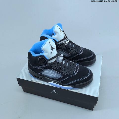 Jordan Air Jordan 5 Retro Black University Blue 36 48 5 Basketball - Unisex (BS-66138)