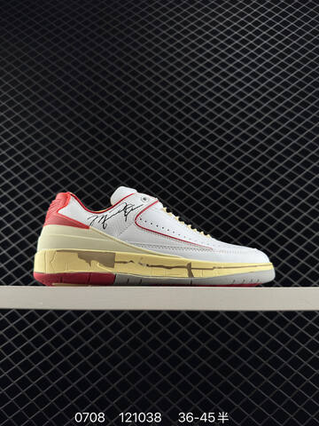 Jordan Air Jordan 2 Low Cream White Black Red Gold EU 36-45 Basketball Shoe - Unisex BS-81088