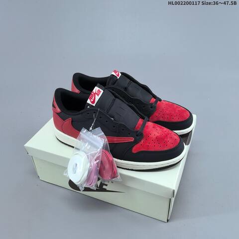 Jordan Air Jordan 1 Low Black Red White 36 47 5 Basketball - Unisex (BS-66949)