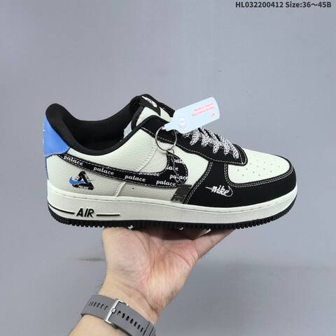 Nike Air Force 1 07 Low Black White Blue Beige EU 36-45 Sneaker - Unisex BS-60785