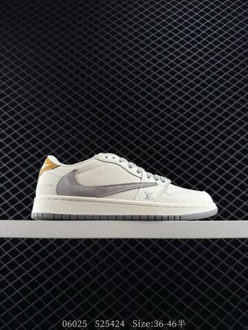 Jordan Air Jordan 1 Low Travis Scott Louis Vuitton Sail Navy Red Grey EU 36-46 Sneaker - Unisex (BS-81151)