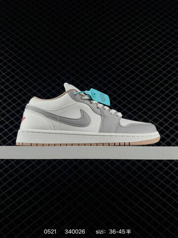 Jordan Air Jordan 1 Low White Grey Beige With Red Accents EU 36-45 5 Basketball - Unisex (BS-79250)