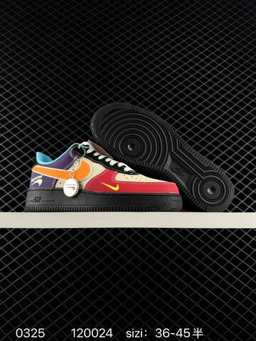 Nike Air Force 1 Low Black Red Purple Orange Beige EU 36-45 Skate - Unisex (BS-72466)