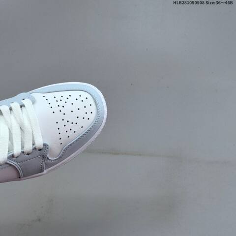 Jordan Air Jordan 1 Low White Light Blue Black 36 46B Casual - Women's (BS-66008)