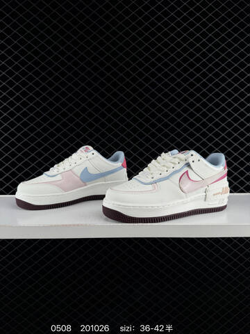 Nike Air Force 1 Low Shadow Off White Light Blue Pink Dark Red EU 36-42 Lifestyle - Unisex BS-71621