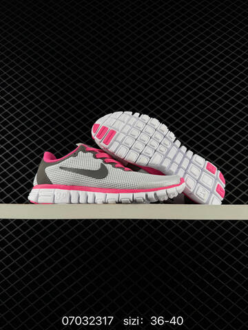 Nike Free Run 3 0 White Grey Pink EU 36-40 Running - Unisex (BS-70434)