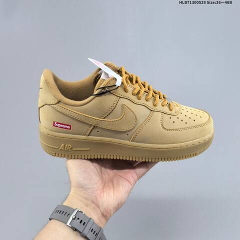 Nike Air Force 1 07 Supreme White Wheat Red EU 36-46 Sneaker - Unisex BS-60064