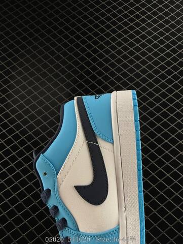 Jordan Air Jordan 1 Low White Light Blue Dark Blue EU 36-46 Sneaker - Unisex BS-81335