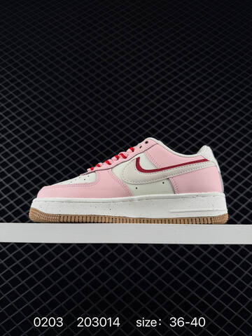 Nike Air Force 1 Low Pink White Red Gum 36-40 Casual - Unisex (BS-72836)