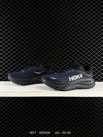 HOKA ONE ONE Bondi 9 Navy Black White Grey EU 40-45 Running Shoe Running Sneakers - Men's (BS-86191)