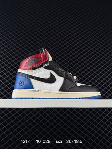 Jordan Air Jordan 1 Retro High OG Union LA Fragment Black White Red Blue Cream EU 36-48 5 Basketball Shoe - Unisex BS-80044