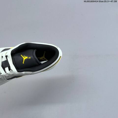 Jordan Air Jordan 1 Low Black White Yellow 35 5-47 5 Basketball - Unisex (BS-66197)