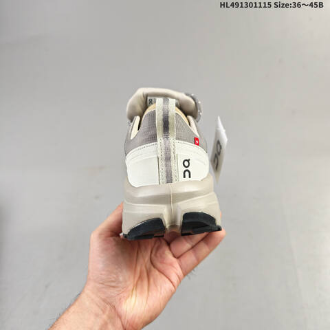 On Running Cloudrock Low WP Khaki Beige Off White Black EU 36-45 Trail Shoe Trail Running Sneakers - Unisex (BS-69813)