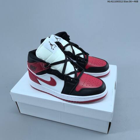 Air Jordan 1 Mid Reverse Bred AIR JORDAN 1 Aj1 Lifestyle BS-66558