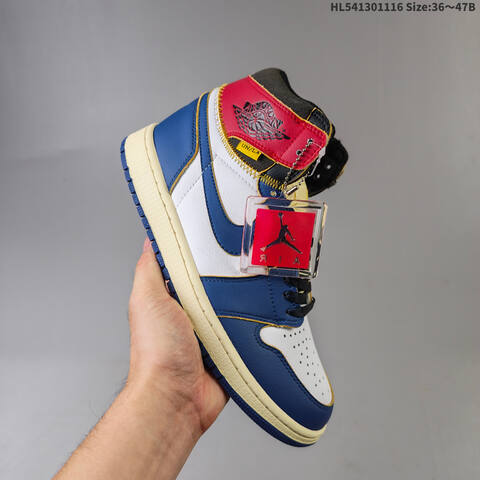 Jordan Union x Air Jordan 1 Retro High NRG Blue White Red Black EU 36-47 Basketball - Unisex (BS-63547)