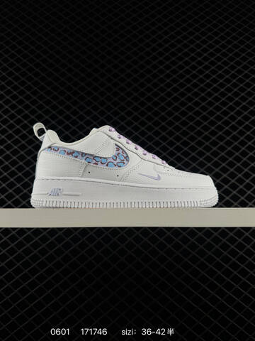 Nike Air Force 1 07 White Light Purple Light Blue Brown EU 36-42 Lifestyle - Unisex (BS-71061)