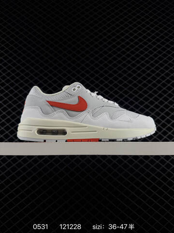 Nike Air Max 1 White Grey Cream Orange EU 36-47 Lifestyle - Unisex (BS-71067)