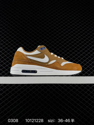 Nike Air Max 1 Pink Brown Cream With Black Swoosh 36-46 5 Lifestyle - Unisex (BS-72735)