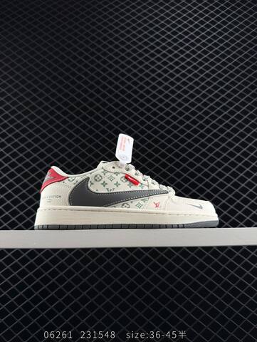 Jordan Air Jordan 1 Low OG SP Travis Scott Fragment Sail Dark Grey Off White EU 36-45 Sneaker - Unisex (BS-81141)