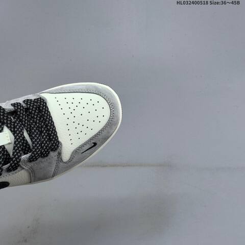 Jordan Air Jordan 1 Low Grey White Black EU 36-45 Basketball - Unisex (BS-65932)