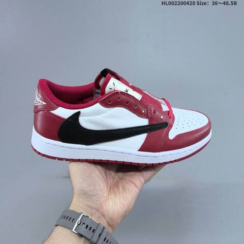Nike Air Jordan 1 Low Travis Scott White Red Black 36 48 5 Casual - Unisex (BS-66123)