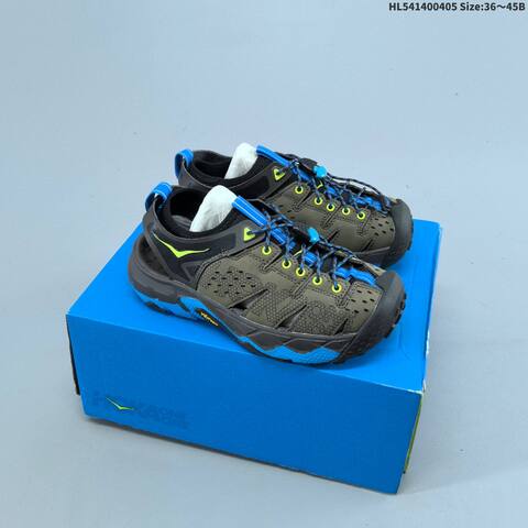 HOKA ONE ONE Tor Trafa Black Grey Blue Yellow EU 36-45 Trail Shoe Trail Running Sneakers - Unisex (BS-69358)