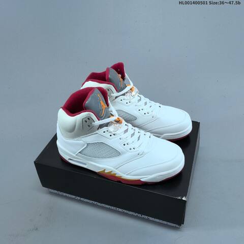 Jordan Air Jordan 5 Retro White Red Gold Grey EU 36-47 5 Basketball - Unisex (BS-66064)