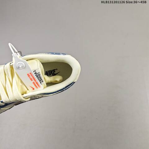 Nike SB Dunk Low Cream White Navy Blue EU 36-45 Skate Shoe - Unisex BS-63028