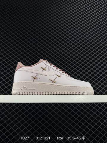 Nike Air Force 1 Low Off-white Pink With Gold Accents 35 5-45 5 Lifestyle - Unisex (BS-74534)