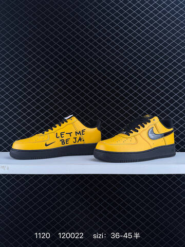 Nike Air Force 1 07 Yellow Black EU 36-45 Lifestyle - Unisex (BS-74100)
