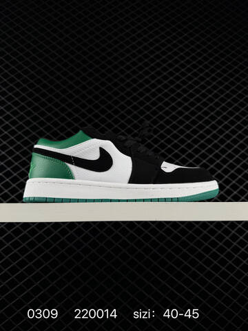 Jordan Air Jordan 1 Low White Black Green EU 40-45 Sneaker - Men s BS-79684