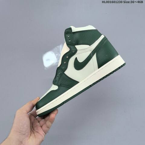 Jordan Air Jordan 1 Retro High OG Fir Green Cream White 36 46B Basketball - Women's (BS-67185)