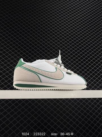 Nike Classic Cortez Black White And Silver Grey EU 36-45 5 Casual - Unisex (BS-74601)