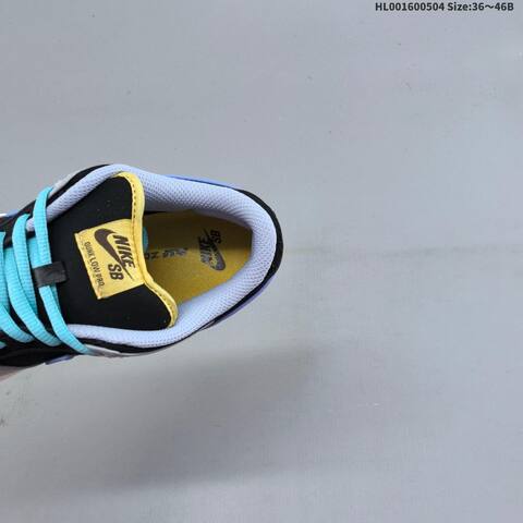 Nike SB Dunk Low Black Grey Light Blue Sail Yellow EU 36-46 Skate Shoe - Unisex (BS-60533)