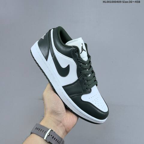 Air Jordan 1 Low White Olive AIR JORDAN 1 Aj1 Lifestyle BS-66276