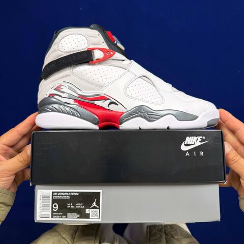 Jordan Air Jordan 8 Retro Bugs Bunny 305381 100 White Black Red Grey US 9 UK 8 EUR 42 5 Basketball Shoe - Men s BS-87308