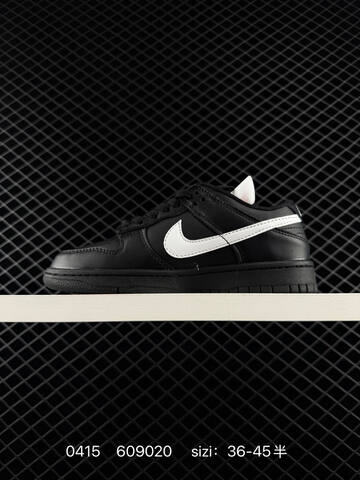 Nike Dunk Low Black With White Swoosh EU 36-45 Skate - Unisex (BS-72092)