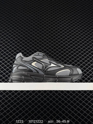 Mizuno Racer S 1906 Black Grey White Silver EU 36-45 Running Shoe Running Sneakers - Unisex (BS-73540)