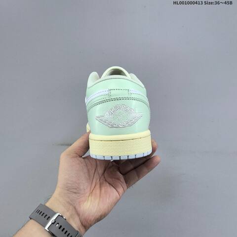 Jordan Air Jordan 1 Low Light Blue White Mint Green Cream 36 45 Casual - Unisex (BS-66211)